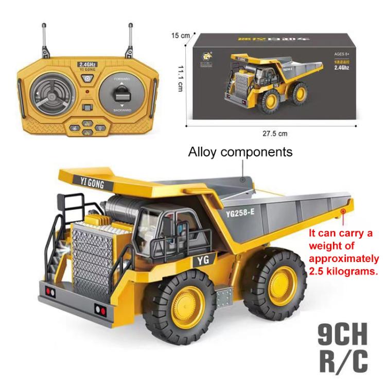 MoFun 1048 2,4G control remoto vehículo de construcción de carga de nueve canales 1:24 camión volquete de minería multifunción, 1048