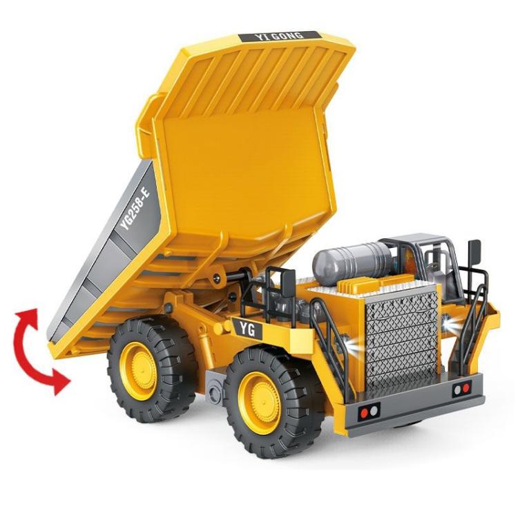 MoFun 1048 2,4G control remoto vehículo de construcción de carga de nueve canales 1:24 camión volquete de minería multifunción, 1048