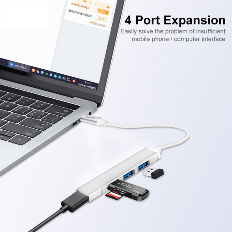 ENKAY Hat-Prince ENK-AT114 4 puertos USB 3.0 Splitter Multi-Ports Expansion HUB Extender Connector Adapter, USB 3.0, Type-C