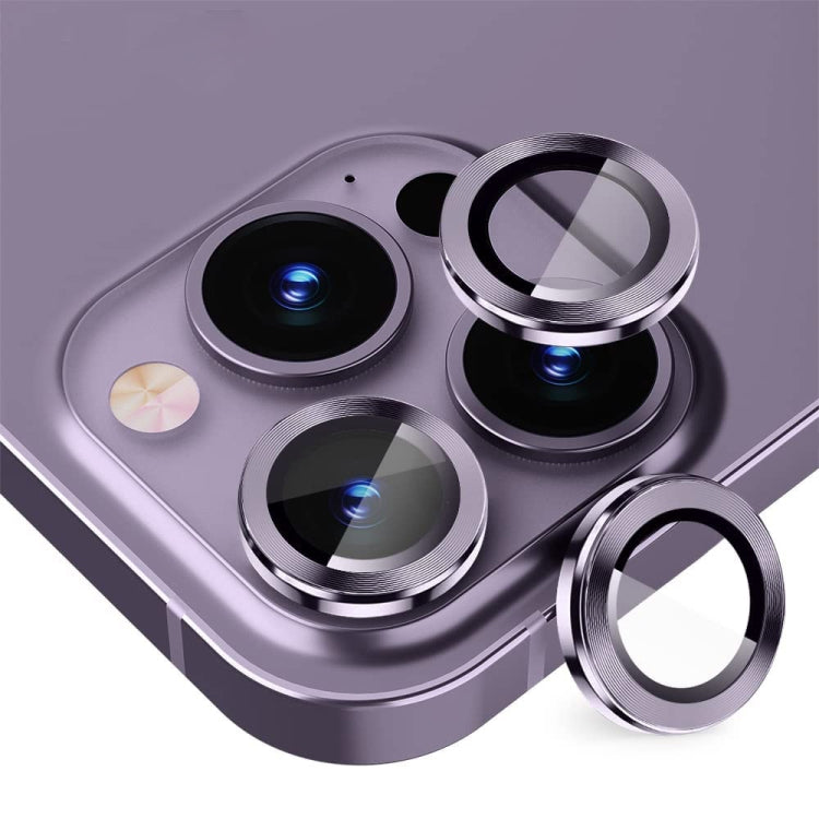 ENKAY 9H Lente trasera Anillo de metal Película de vidrio templado para iPhone 14 Pro / 14 Pro Max, For iPhone 14 Pro / 14 Pro Max, For iPhone 14 Pro / 14 Pro Max(Purple)
