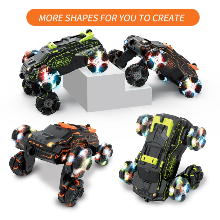 MoFun JC03 2,4G control remoto seis ruedas coche de acrobacias 360 grados brazo oscilante sin ángulo muerto spray de deriva coche de control remoto, MoFun JC03 (Green)
