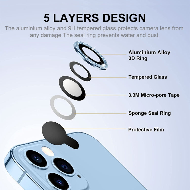 Película de vidrio templado de aleación de aluminio con lente trasera brillante ENKAY para iPhone 14 Pro / 14 Pro Max, For iPhone 14 Pro / 14 Pro Max