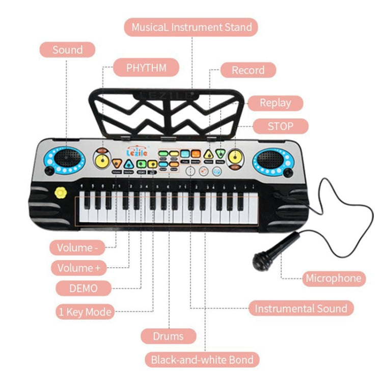 MoFun 3202 Teclado electrónico de 32 teclas Piano para niños, 3202