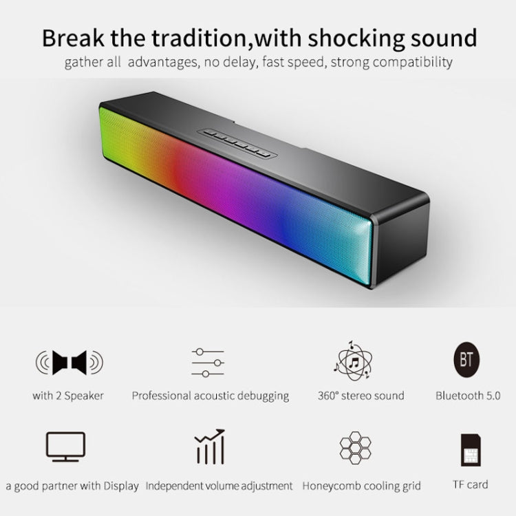 AEC BT601 RGB Light HiFi Barra de sonido Altavoz Bluetooth Cine en casa, BT601