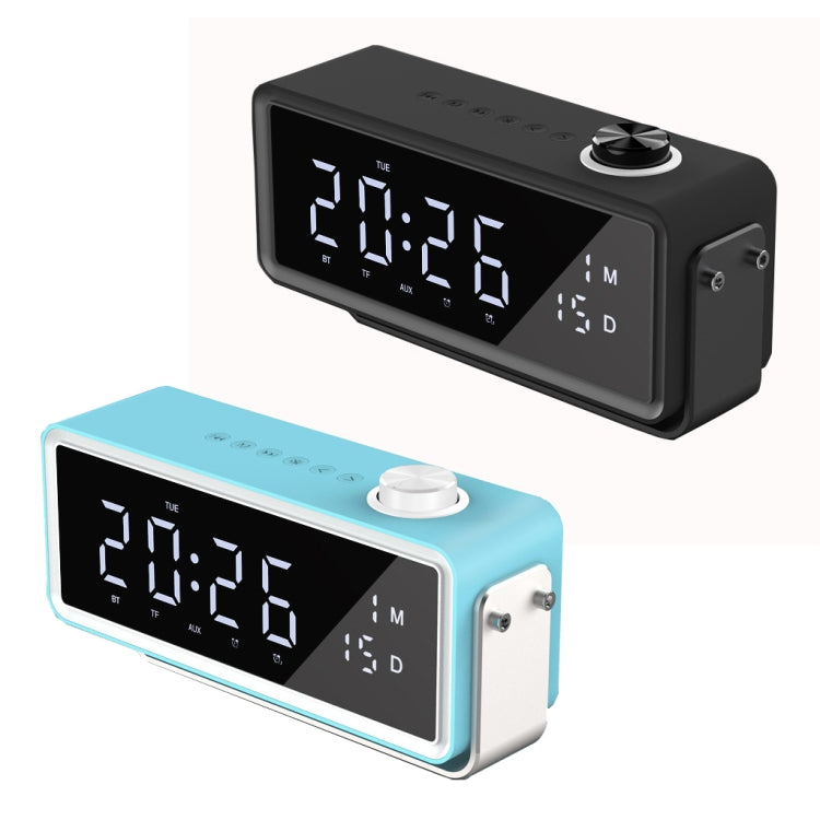 AEC K5 Espejo Despertador Altavoces Bluetooth con luz LED Soporte TF / FM