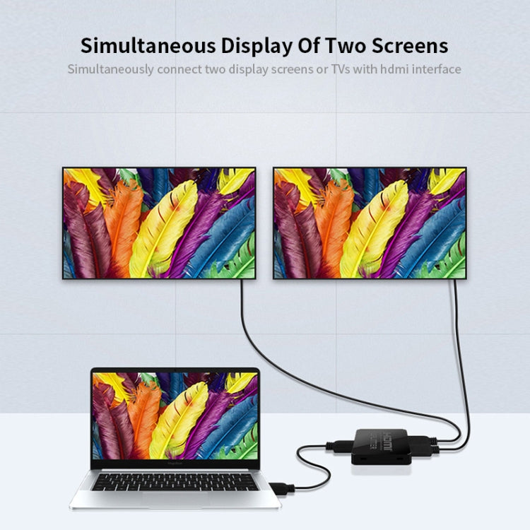 JSM 1 a 2 HDMI 1080P Conmutador Dos Pantallas Divisor de Pantalla Simultánea, 1 to 2 HDMI