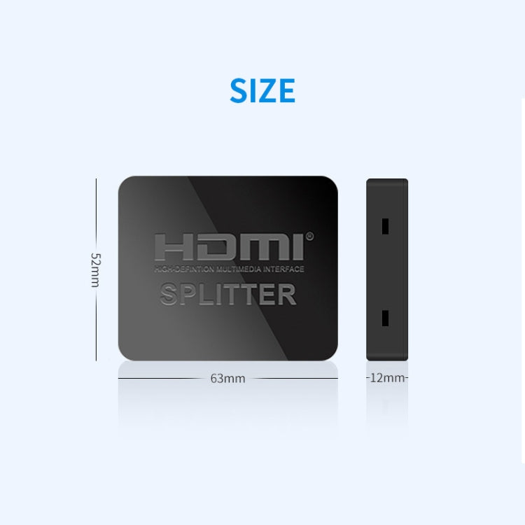 JSM 1 a 2 HDMI 1080P Conmutador Dos Pantallas Divisor de Pantalla Simultánea, 1 to 2 HDMI