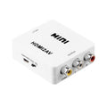 Adaptador convertidor de vídeo JSM Mini tamaño HD 1080P HDMI a AV/CVBS, HDMI to AV / CVBS