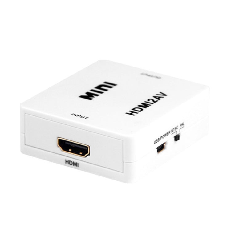Adaptador convertidor de vídeo JSM Mini tamaño HD 1080P HDMI a AV/CVBS, HDMI to AV / CVBS