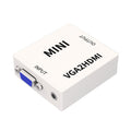 JSM Mini tamaño HD 1080P VGA a HDMI Scaler Box Audio Video Adaptador convertidor digital, VGA to HDMI