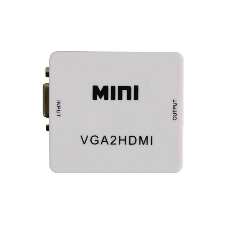 JSM Mini tamaño HD 1080P VGA a HDMI Scaler Box Audio Video Adaptador convertidor digital, VGA to HDMI