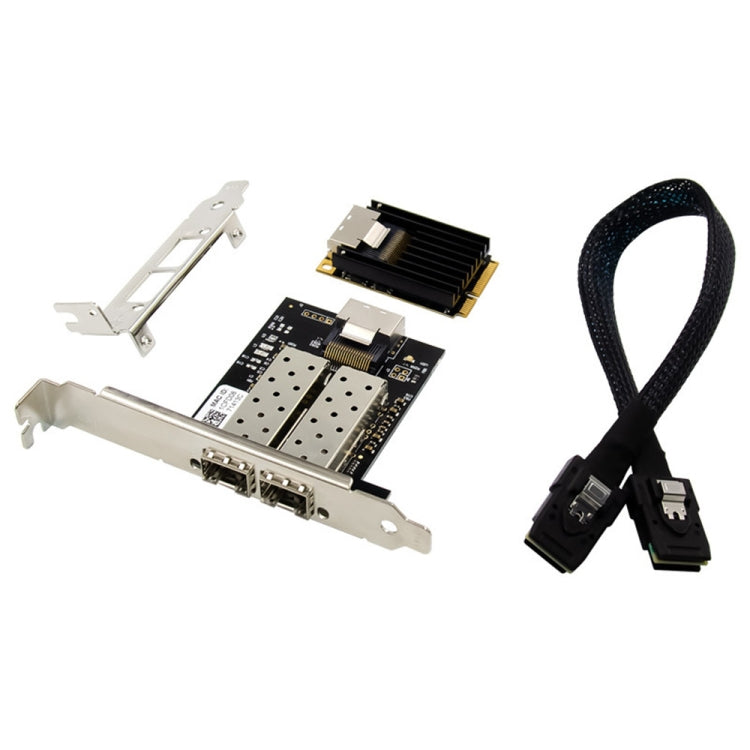 ST7243 MiniPCI-E Tarjeta de red de servidor SFP de fibra óptica Gigabit de interfaz dual, MiniPCI-E Dual Interface