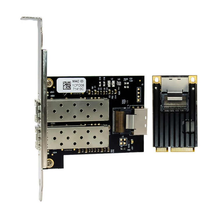ST7243 MiniPCI-E Tarjeta de red de servidor SFP de fibra óptica Gigabit de interfaz dual, MiniPCI-E Dual Interface