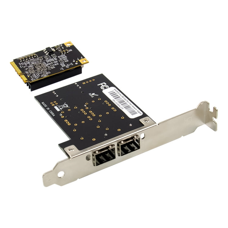 ST7243 MiniPCI-E Tarjeta de red de servidor SFP de fibra óptica Gigabit de interfaz dual, MiniPCI-E Dual Interface