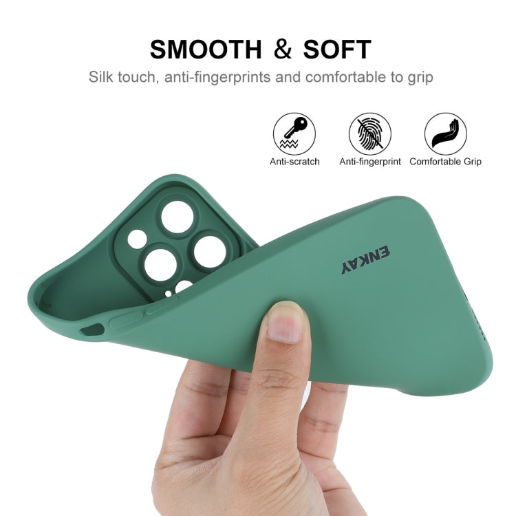 ENKAY Funda de silicona líquida a prueba de golpes para iPhone 14 Pro, For iPhone 14 Pro