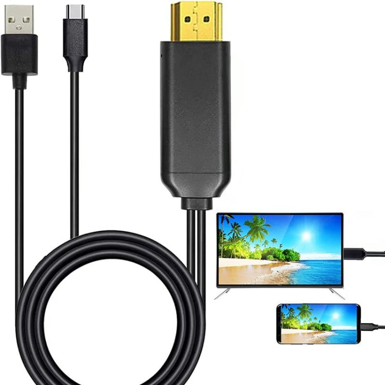 Cable convertidor digital de video USB 3.1 tipo C a HDMI MHL 4K HD para teléfono Android para monitor de proyector de TV