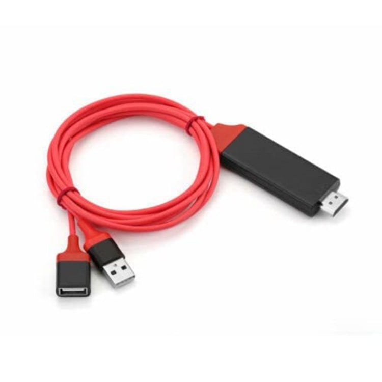 Adaptador de cables HDMI 1080P Cable USB a HDTV, Dongle USB macho + USB hembra a HDMI macho 1080P HDTV Cable de espejo para teléfono/pad y más uso compartido de vapor