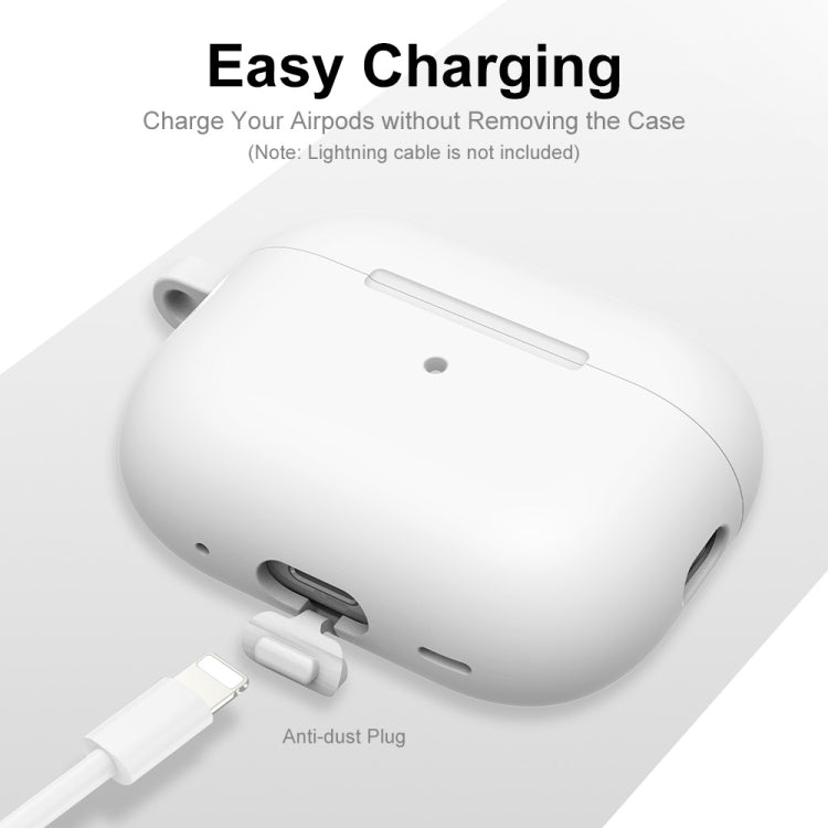 Para Apple AirPods Pro 2 2022 ENKAY Estuche protector de silicona engrosada con llavero