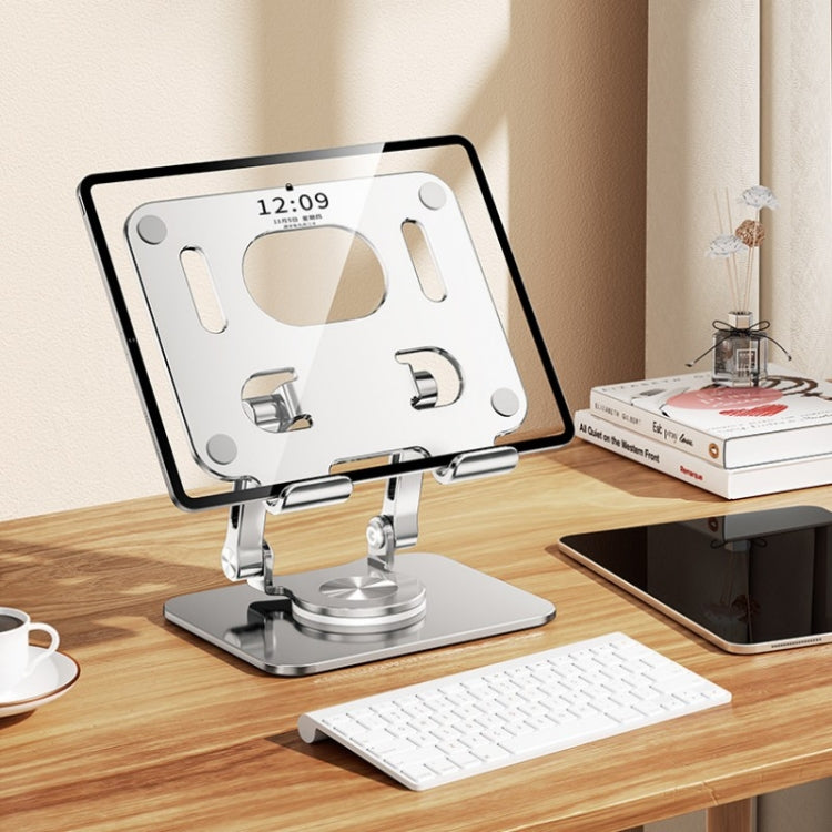 2026 Soporte plegable para ordenador portátil de escritorio de aluminio CNC con rotación de 360 grados y altura ajustable, 2026
