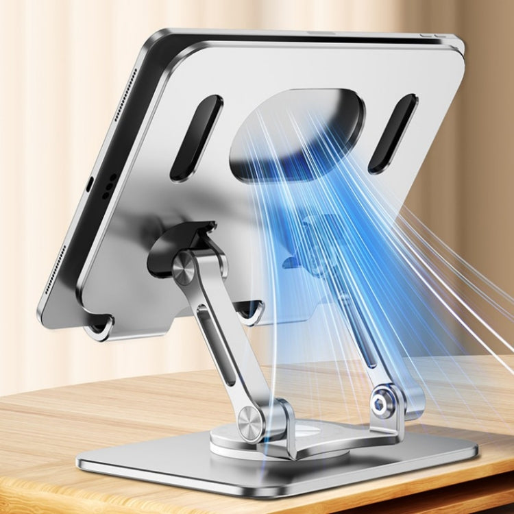 2026 Soporte plegable para ordenador portátil de escritorio de aluminio CNC con rotación de 360 grados y altura ajustable, 2026