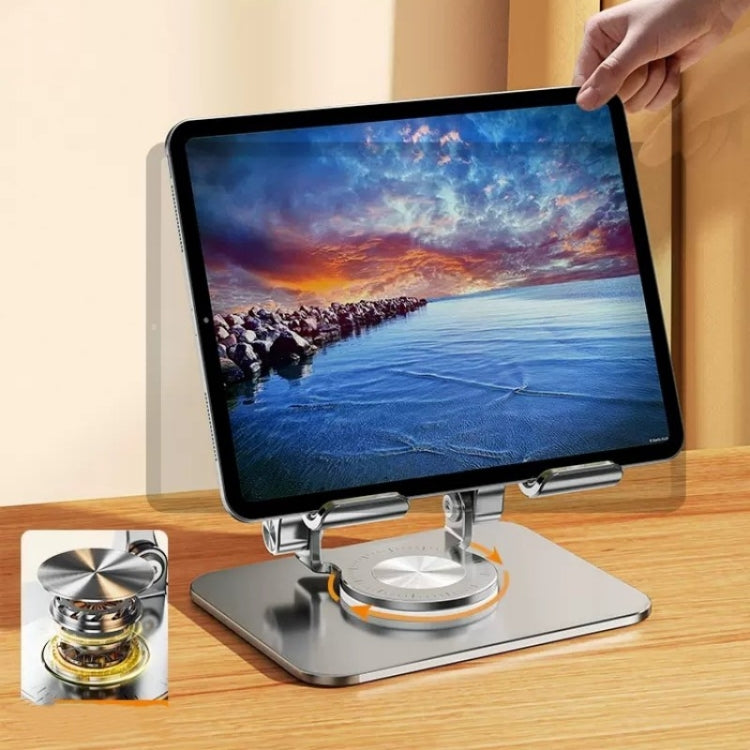 2026 Soporte plegable para ordenador portátil de escritorio de aluminio CNC con rotación de 360 grados y altura ajustable, 2026