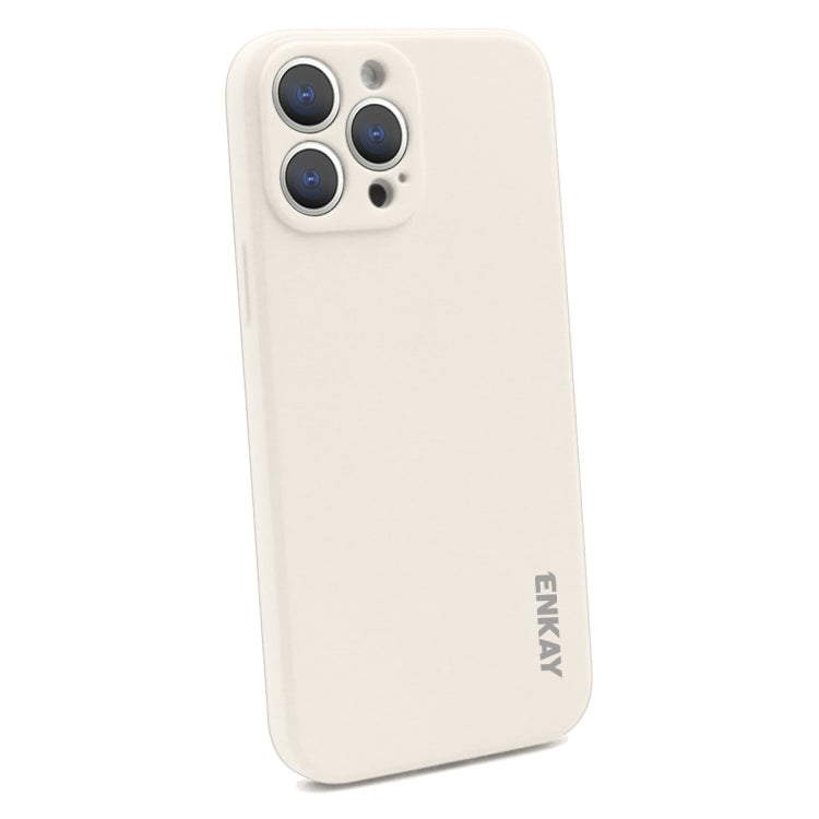 Para iPhone 14 Pro ENKAY Funda de teléfono suave a prueba de golpes de silicona líquida, For iPhone 14 Pro