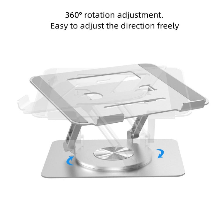 D088 portátil de aluminio de 360 grados de altura giratoria Flexible ajustable soporte para ordenador portátil, D088