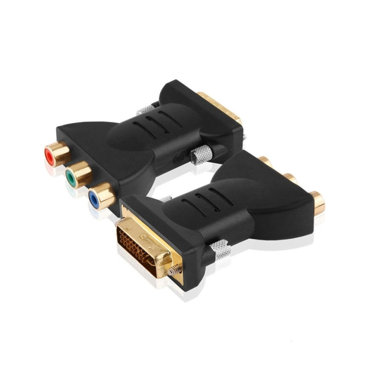 Convertidor de componentes AV de audio y vídeo chapado en oro DVI-I 24+5 macho a 3 RCA chapado en oro