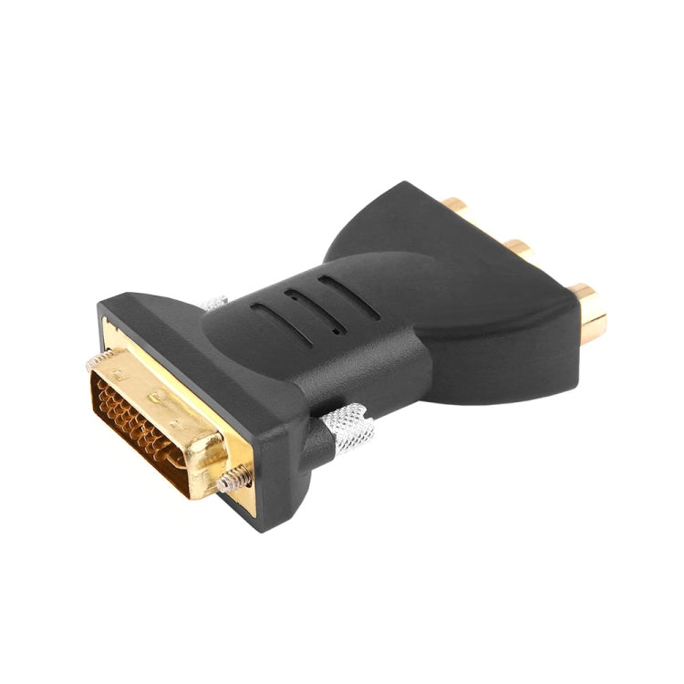 Convertidor de componentes AV de audio y vídeo chapado en oro DVI-I 24+5 macho a 3 RCA chapado en oro