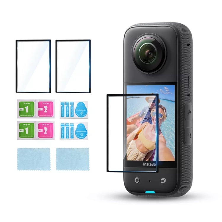 Para Insta360 X3 STARTRC 2 uds película protectora curva HD transparente, For Insta360 X3