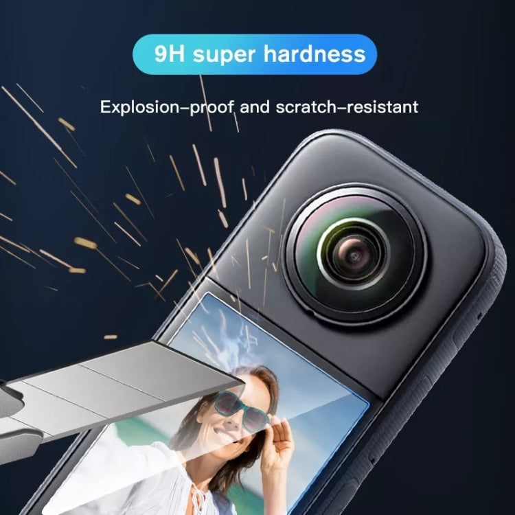 Para Insta360 X3 STARTRC 2 uds película protectora curva HD transparente, For Insta360 X3