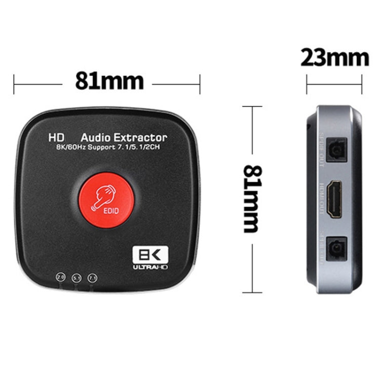 AYSA-11V21 8K/60Hz YbCr420 HDR10 Salida 7.1 HDMI8K Separador de audio 2.1 Separador de audio, HDMI8K Audio Separator