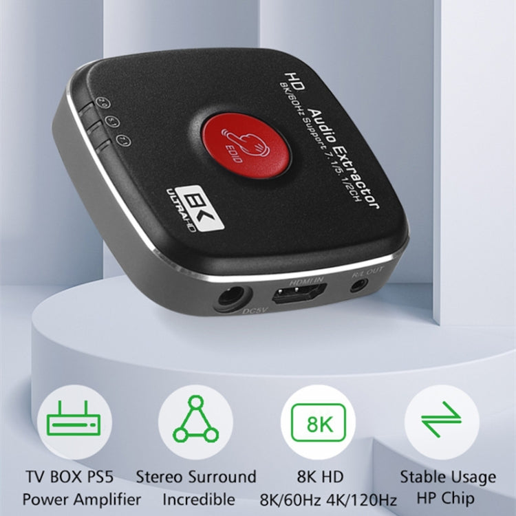 AYSA-11V21 8K/60Hz YbCr420 HDR10 Salida 7.1 HDMI8K Separador de audio 2.1 Separador de audio, HDMI8K Audio Separator