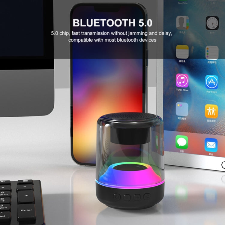 ENKAY Hat-Prince Altavoz Bluetooth inalámbrico portátil con luz RGB, S, L