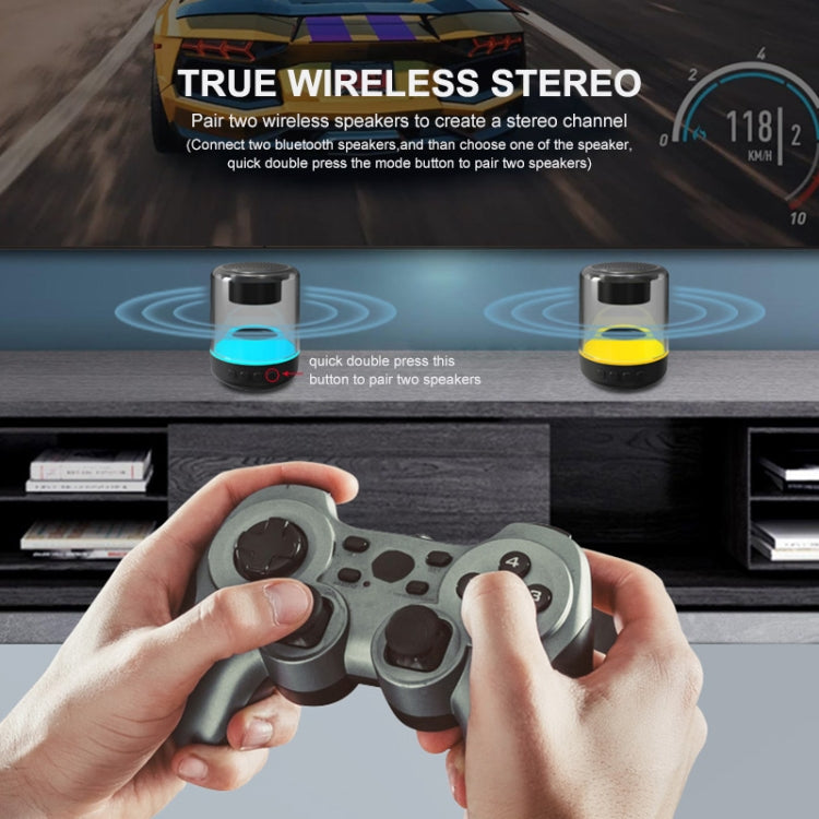 ENKAY Hat-Prince Altavoz Bluetooth inalámbrico portátil con luz RGB, S, L