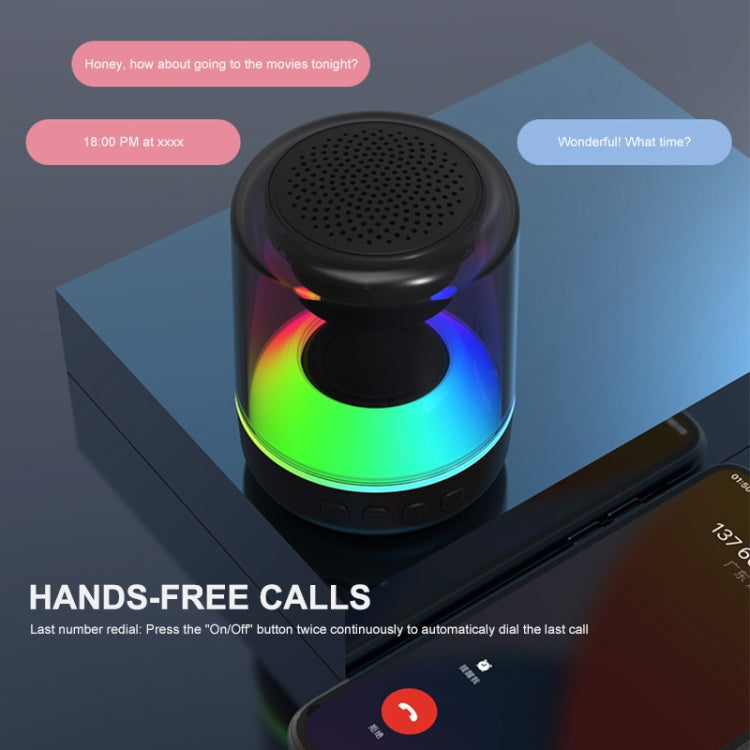 ENKAY Hat-Prince Altavoz Bluetooth inalámbrico portátil con luz RGB, S, L