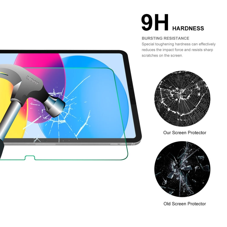 Para iPad 2022 10.9 ENKAY 0.33mm Película de vidrio templado antiarañazos a prueba de explosiones, For iPad 10th Gen 10.9 2022(1pc), For iPad 10th Gen 10.9 2022(2pcs)