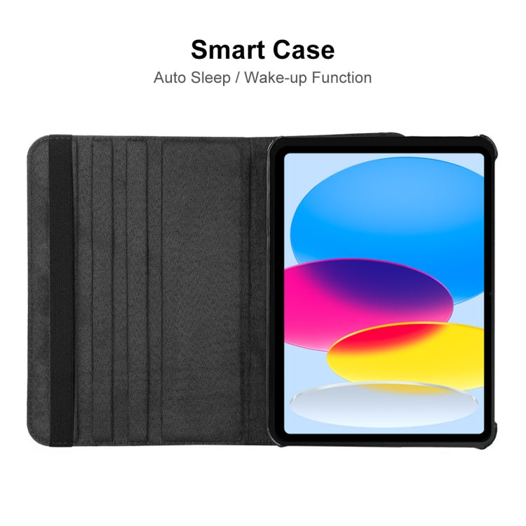 Para iPad 10.9 2022 ENKAY Hat-Prince 360 grados de rotación Litchi Leather Smart Tablet Case