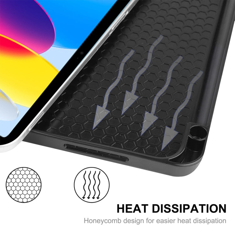 Para iPad 10.9 2022 ENKAY TPU contraportada Smart Leather Stand Tablet Case con ranura para bolígrafo