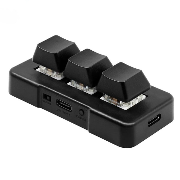 MK321BT Bluetooth 5.1 3 teclas Teclas personalizadas Juego Office PS Clip Teclado de programación macro