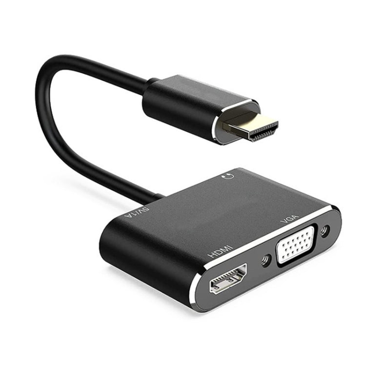JUNSUNMAY 1080P HDMI a HDMI + VGA Convertidor Adaptador Divisor de Pantalla