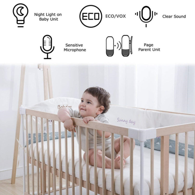 Monitor de bebé de conversación bidireccional de audio inalámbrico DBM-8, alerta de sonido de intercomunicador para bebés, DBM-8(US Plug), DBM-8(EU Plug), DBM-8(UK Plug), DBM-8(AU Plug)