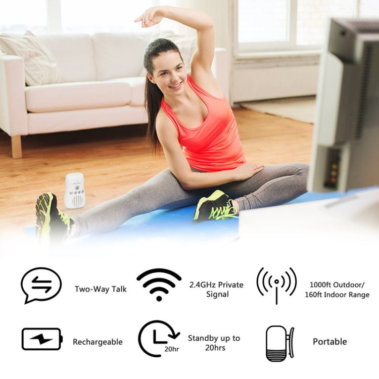 Monitor de bebé de conversación bidireccional de audio inalámbrico DBM-8, alerta de sonido de intercomunicador para bebés, DBM-8(US Plug), DBM-8(EU Plug), DBM-8(UK Plug), DBM-8(AU Plug)