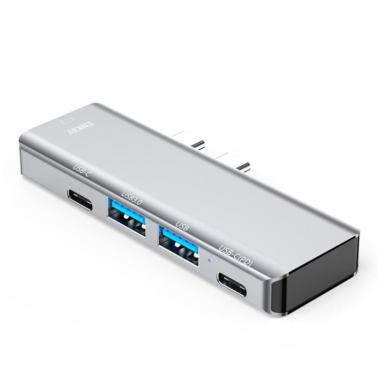 ENKAY Hat-Prince 5 en 2 Hub Type-C a 4K HDMI / USB 3.0 Adaptador de estación de acoplamiento para MacBook