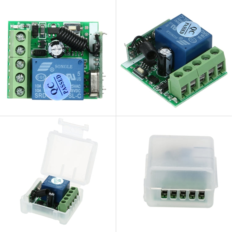 Interruptor de control remoto DC12V 1CH RF/relé 10A/receptor de interruptor 433MHZ