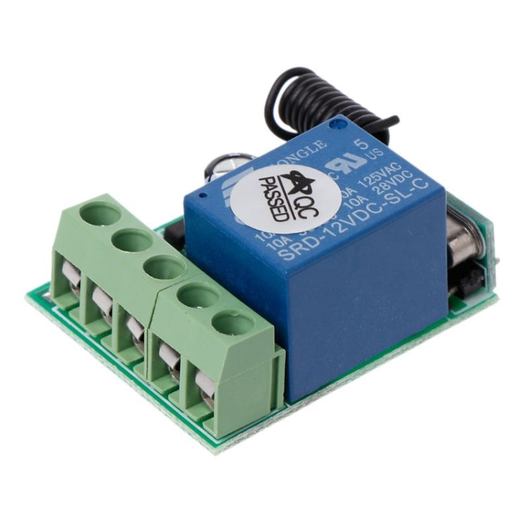 Interruptor de control remoto DC12V 1CH RF/relé 10A/receptor de interruptor 433MHZ