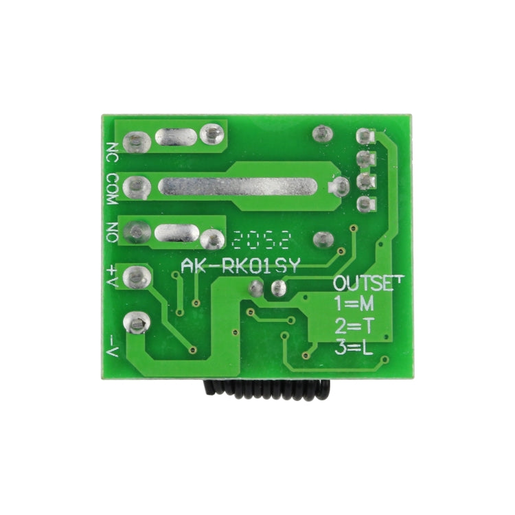 Interruptor de control remoto DC12V 1CH RF/relé 10A/receptor de interruptor 433MHZ