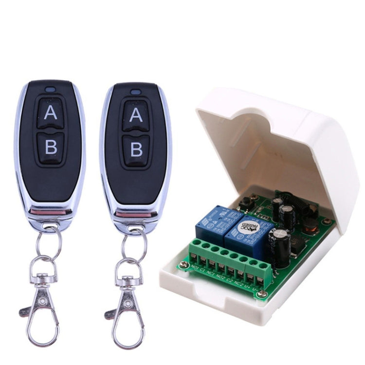 Conjunto de receptor de relé de Control remoto inalámbrico RF para puerta eléctrica Universal 24V DC 12V 48V