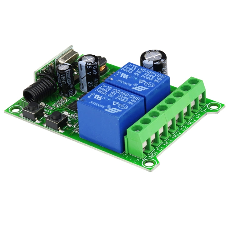 Conjunto de receptor de relé de Control remoto inalámbrico RF para puerta eléctrica Universal 24V DC 12V 48V