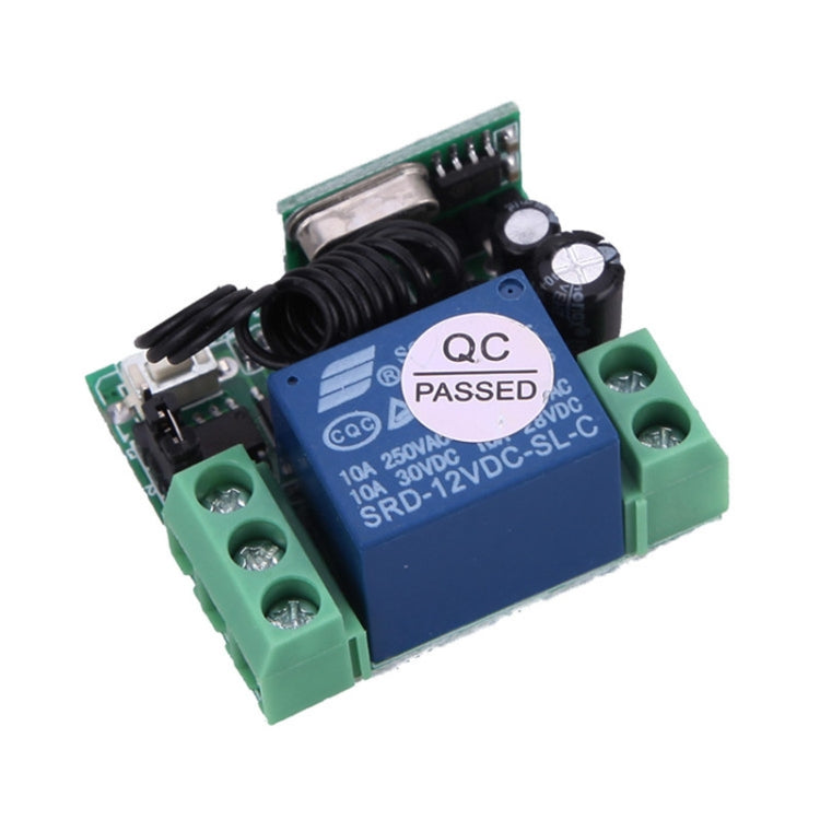 12V 10A RF interruptor de control remoto inalámbrico 1CH receptor de relé